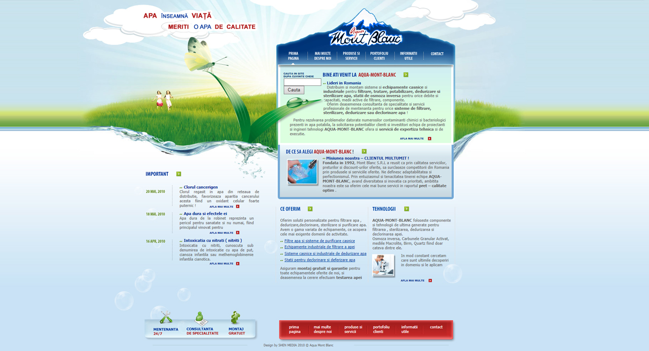 Water Web design