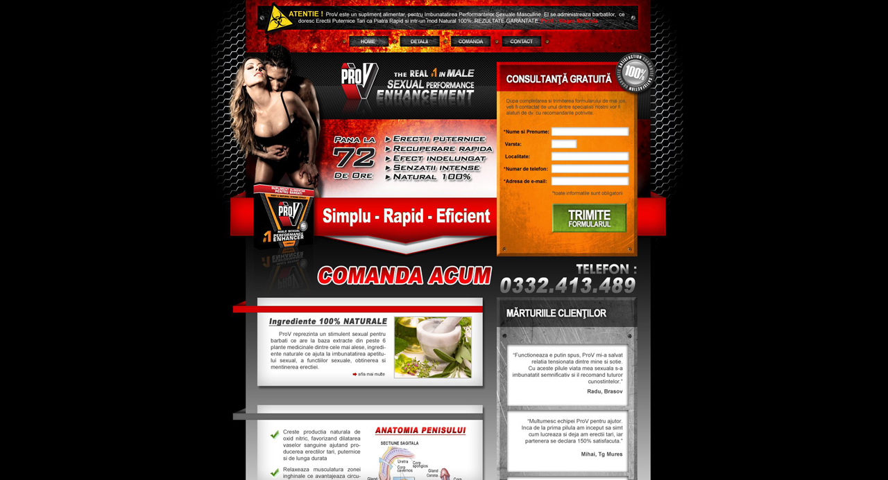 Erection Supplements Web Design